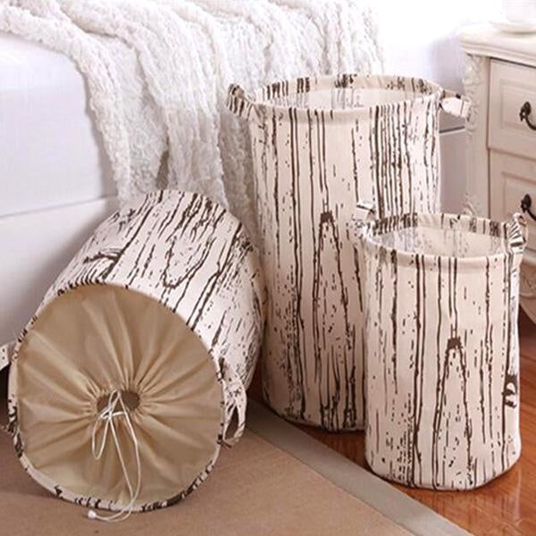 Waterproof Tree Stump Laundry Storage Basket