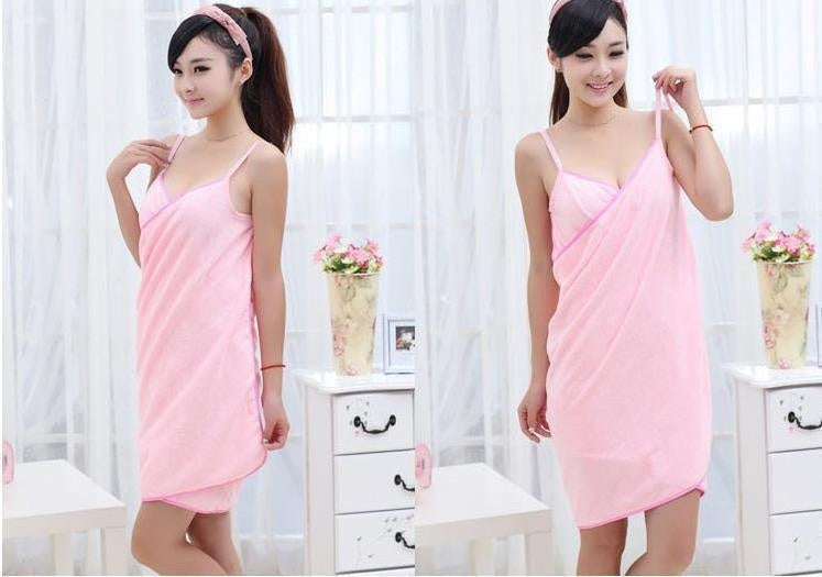 Wearable Bathrobe Towel Dress - PeekWise