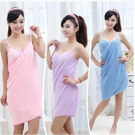 Wearable Bathrobe Towel Dress - PeekWise