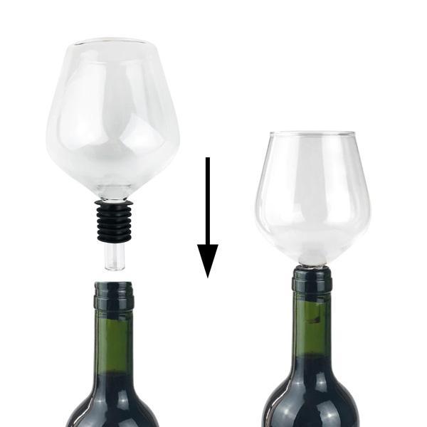 Wine Bottle Glass Topper Cup