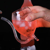 Thumbnail for Wine Glass with Built-in Straw