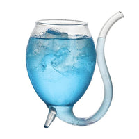 Thumbnail for Wine Glass with Built-in Straw