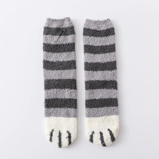 Winter Cat Claws Warm Sleep Floor Socks
