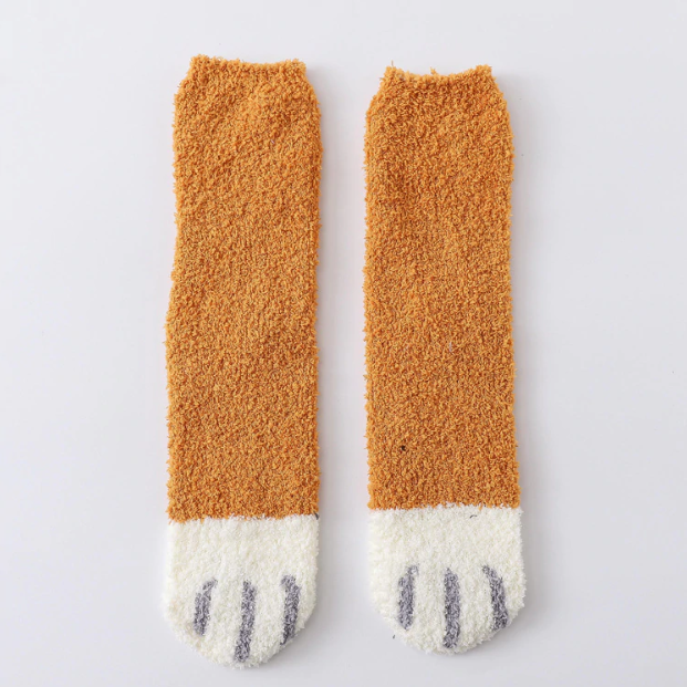 Winter Cat Claws Warm Sleep Floor Socks