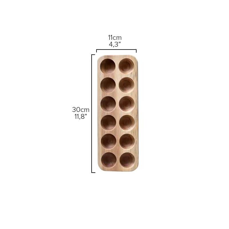Wooden Egg Storage Box PeekWise
