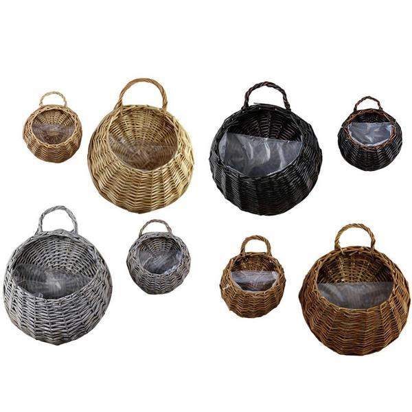 Woven Hanging Planter Wicker Basket (Various Designs) PeekWise