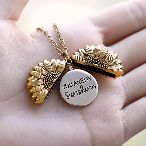 You Are My Sunshine Sunflower Necklace