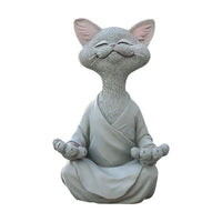 Thumbnail for Zen Yoga Pose Meditation Cat Figurine