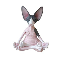 Thumbnail for Zen Yoga Pose Meditation Cat Figurine