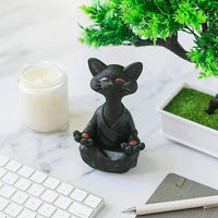 Thumbnail for Zen Yoga Pose Meditation Cat Figurine