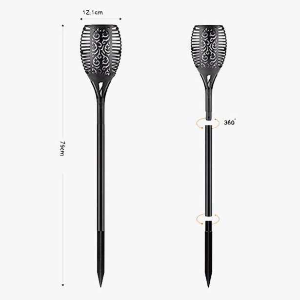 Solar Flame Flickering Lamp Torch