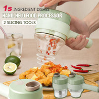 Thumbnail for 4 In 1 Handheld Electric Vegetable Cutter Set