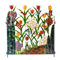 Thumbnail for Colorful Metal Butterfly and Flower Garden Screen