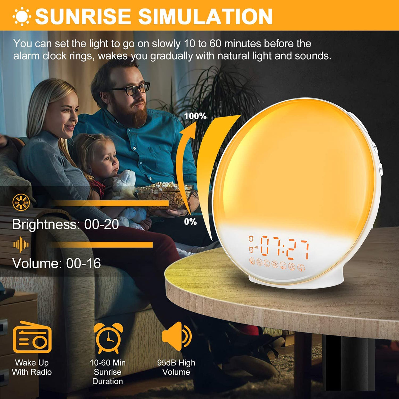Sunrise Alarm Clock PeekWise