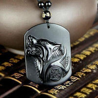 Thumbnail for Black Wolf Obsidian Necklace