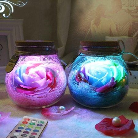 Forever Flower® LED Rose Bottle Lamp PeekWise