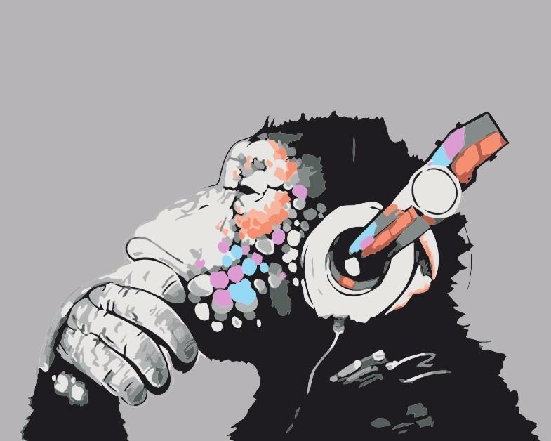 Chimp DJ - Van-Go Paint-By-Number Kit