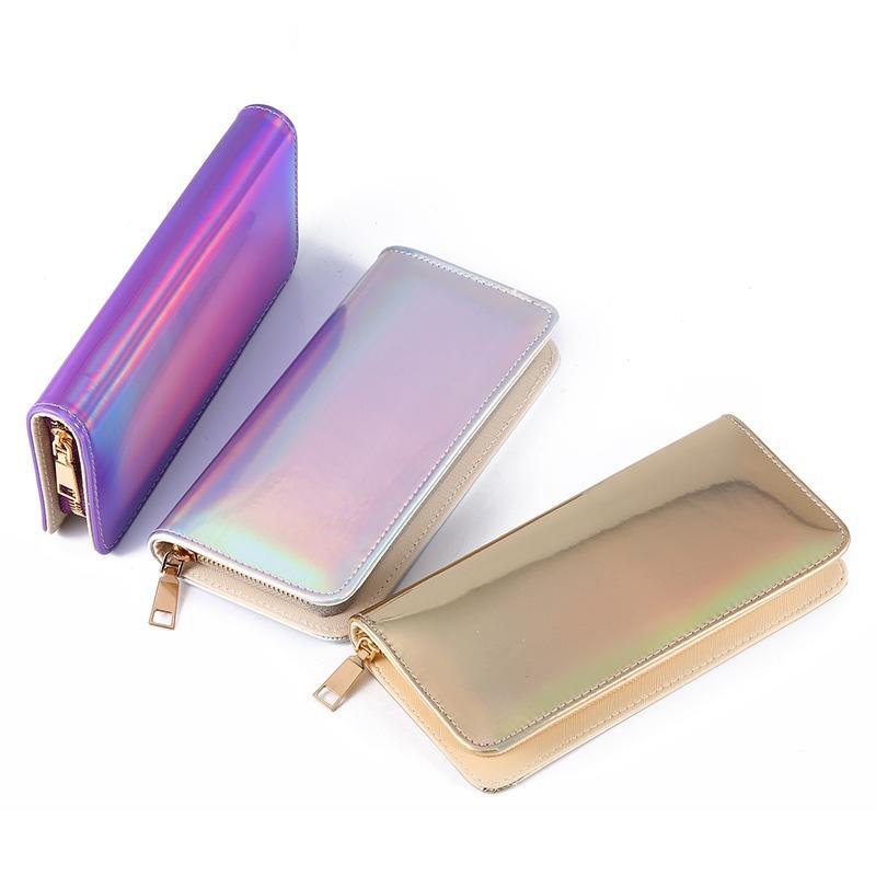 Hologram Effect Zipper Clutch Bag PeekWise
