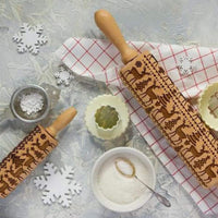 Thumbnail for Christmas Embossing Rolling Pin
