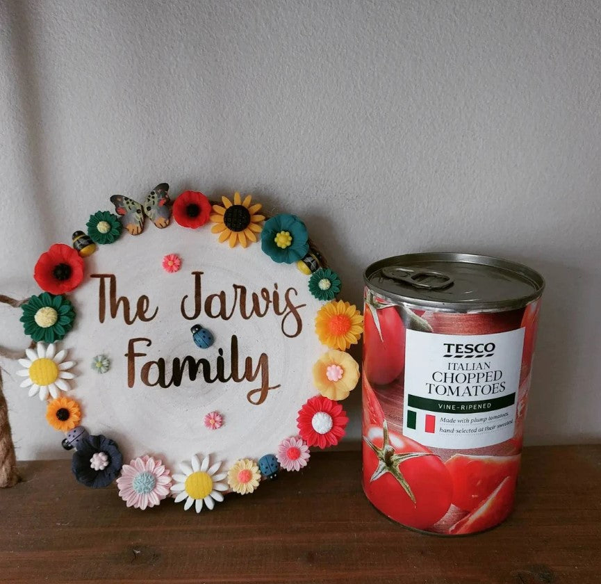 Engraved Wooden Log Garden Plaque