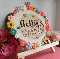 Thumbnail for Engraved Wooden Log Garden Plaque