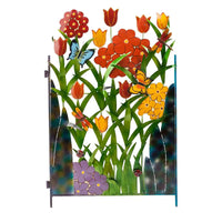 Thumbnail for Colorful Metal Butterfly and Flower Garden Screen