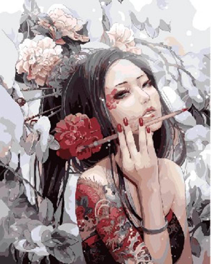 Girl with Dragon Tattoo - Van-Go Paint-By-Number Kit