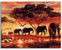 Thumbnail for An Elephant Parade - Van-Go Paint-By-Number Kit