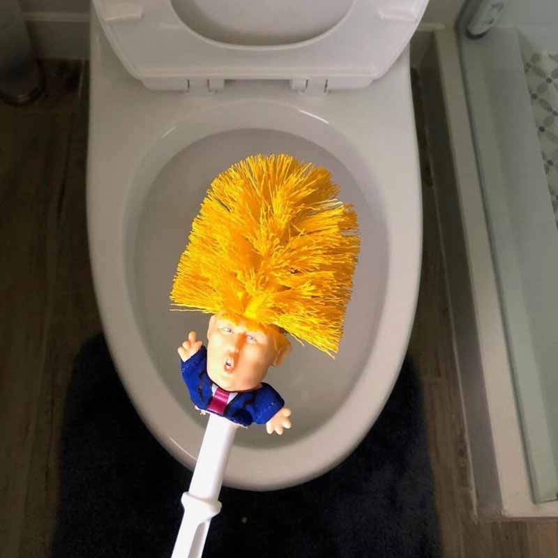 Donald Trump Toilet Brush Set