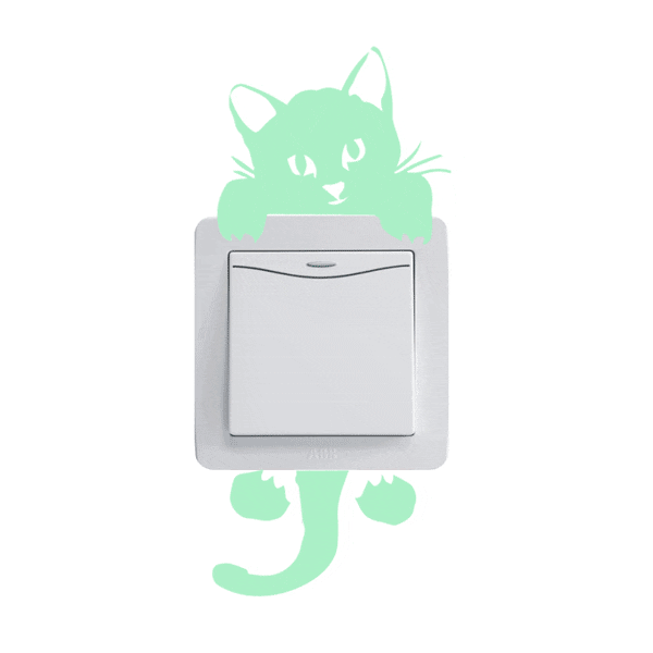 Cat Light Switch Sticker