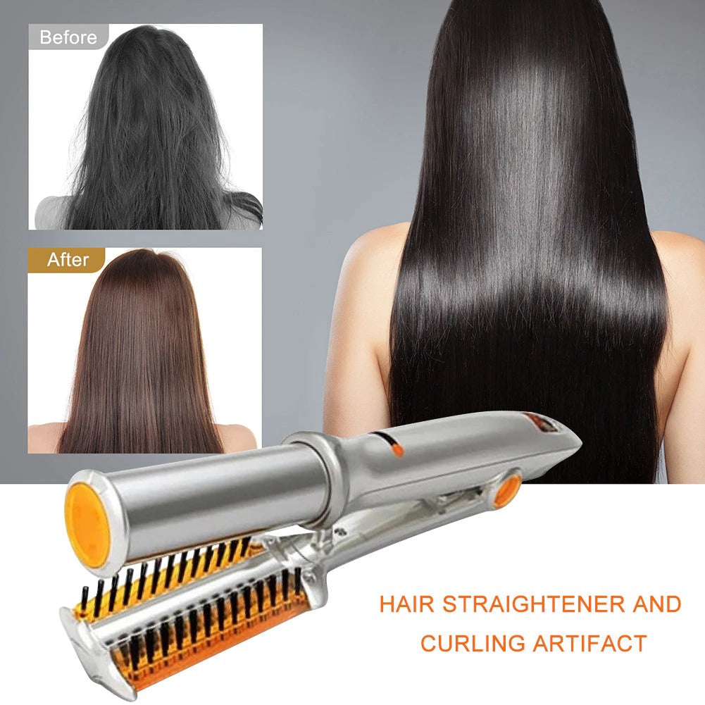 Professional 2 in 1 Rotating Hair Straightening and Curling Iron