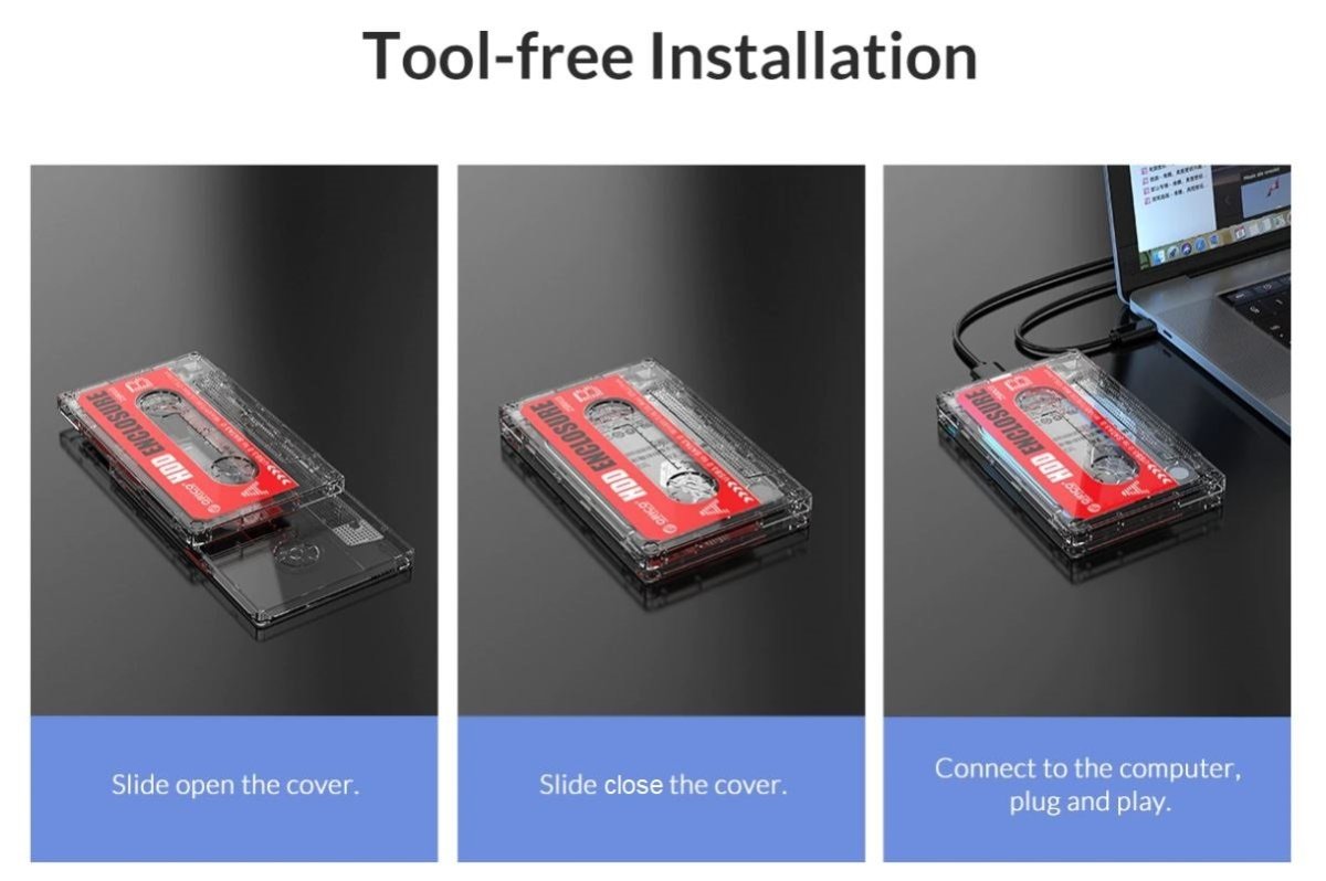 HDD Enclosure with Cassette Tape Design