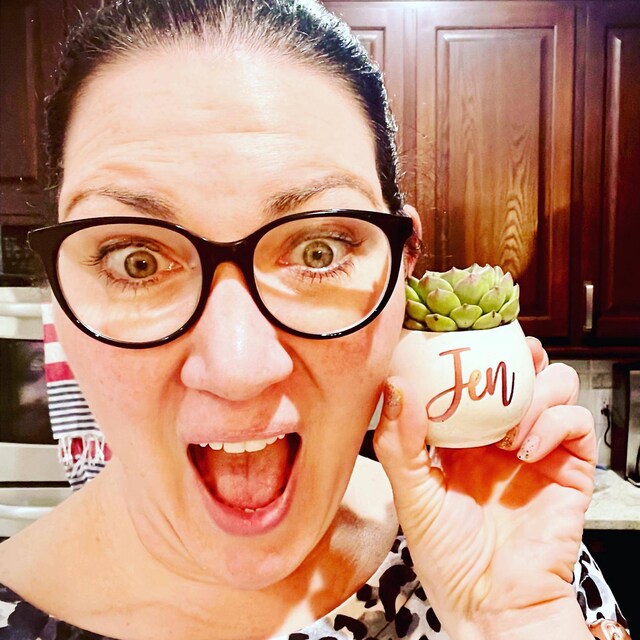 Customized Ceramic Pot w/ Live Succulent