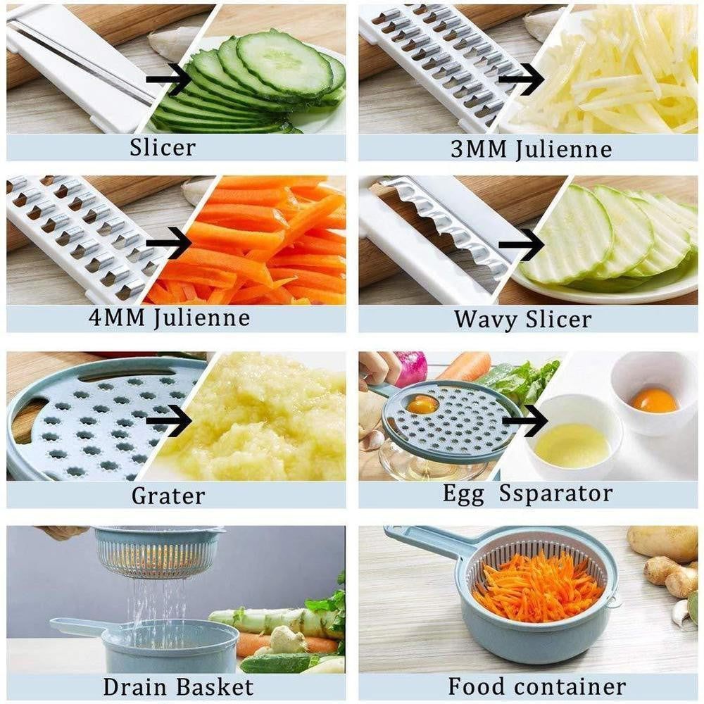 9-in-1 Mandoline Slicer Cutter & Grater - PeekWise