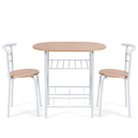 Thumbnail for 3 Pcs Home Kitchen Bistro Pub Dining Table 2 Chairs Set