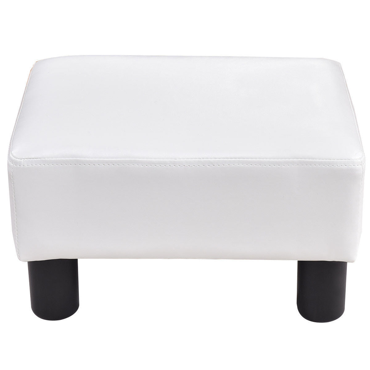 Small PU Leather Rectangular Seat Ottoman Footstool