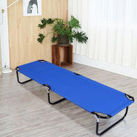 Thumbnail for Outdoor Portable Blue Folding Camping Bed