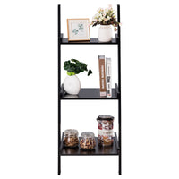 Thumbnail for 3 Tier Leaning Rack Wall Book Shelf Ladder