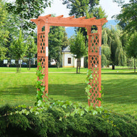 Thumbnail for 7 ft Garden Wooden High Arbor Arch Plant Pergola