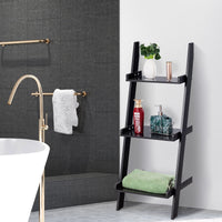 Thumbnail for 3 Tier Leaning Rack Wall Book Shelf Ladder