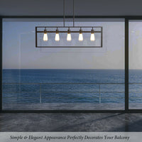 Thumbnail for 5-Lights Pendant Lamp with Iron Square Lamp Shade