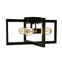 Thumbnail for Flush Mount Geometric Metal 3-Lights Ceiling Lamp