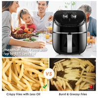 Thumbnail for 3.5 QT Electric 1300W Hot Air Fryer with Timer& Temperature Control