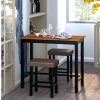 Thumbnail for 3 Piece Set Pub Dining Table with Stools