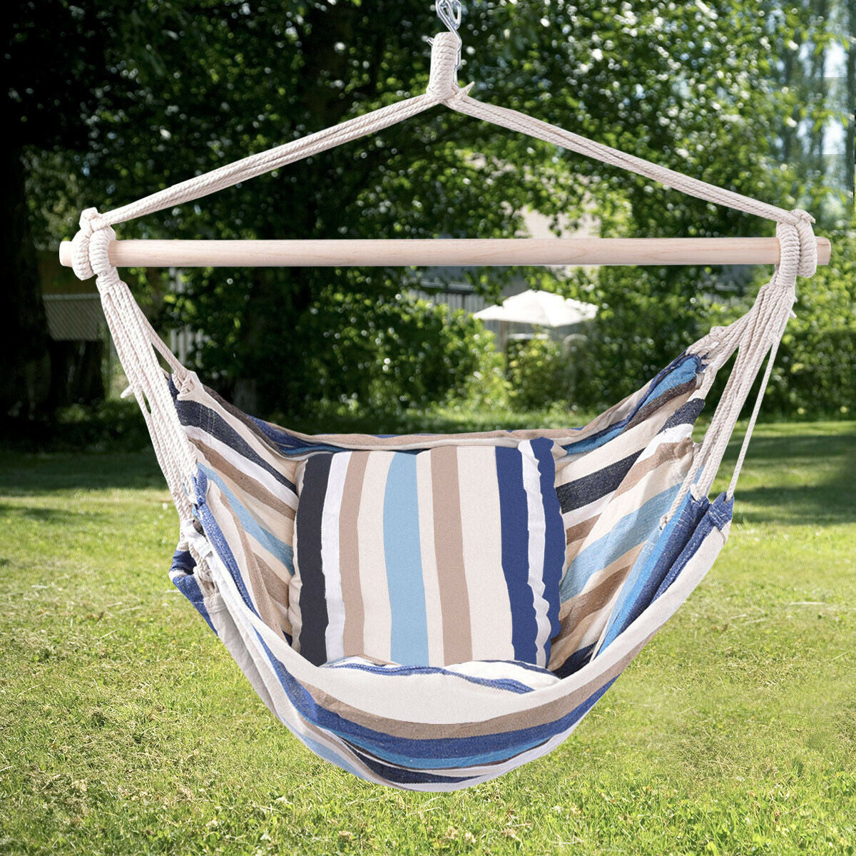 Outdoor Porch Yard Deluxe Hammock Rope Chair