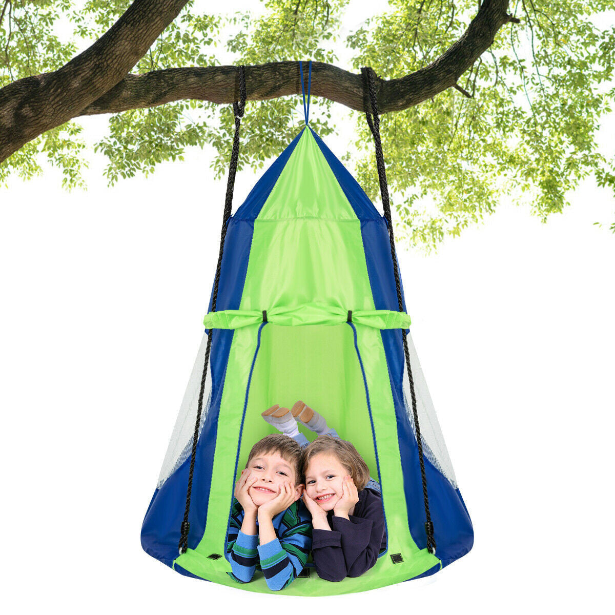 Kids Hanging Chair Swing Tent Set