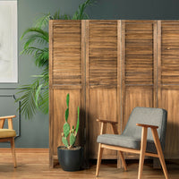 Thumbnail for 4 Panel Freestanding Folding Privacy Modern Wood Design Room Divider