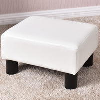 Thumbnail for Small PU Leather Rectangular Seat Ottoman Footstool