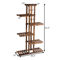 Thumbnail for 6 Tier Garden Wooden Shelf Storage Plant Rack Stand