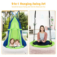 Thumbnail for Kids Hanging Chair Swing Tent Set